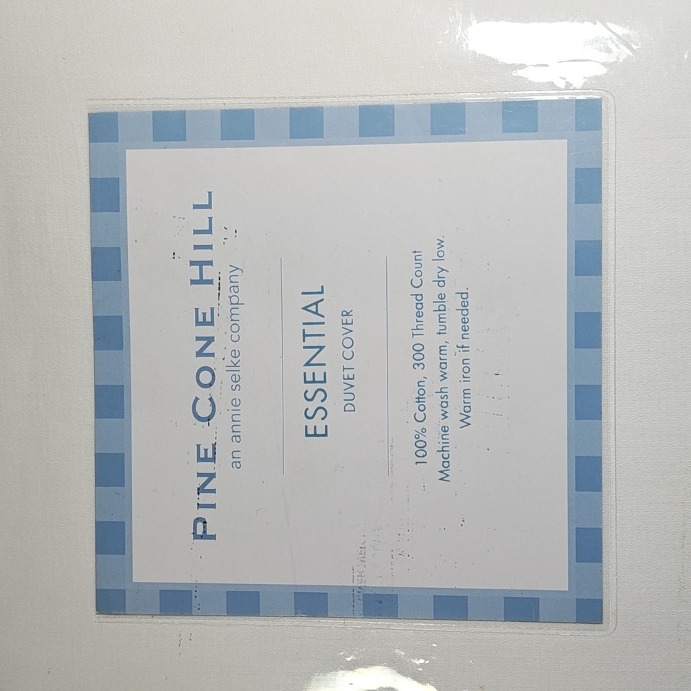 Pine Cone Hill Essential White Duvet Cover NWT